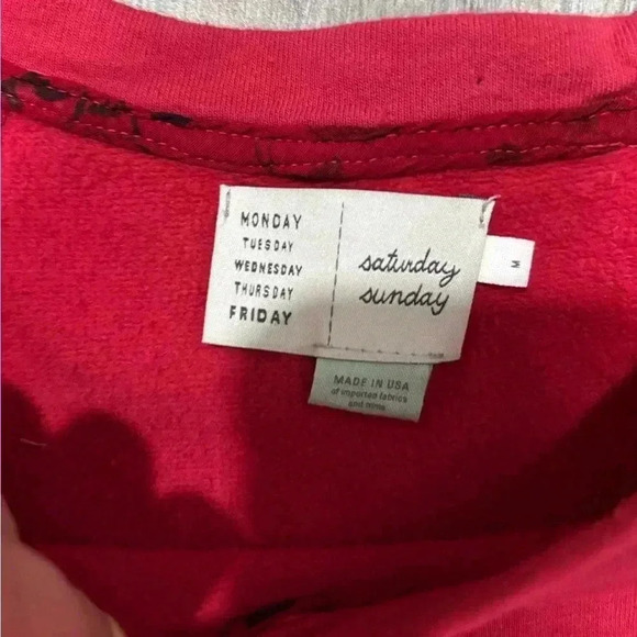 Anthropologie Saturday Sunday Ellie Sweatshirt Ruffle Sleeve Size medium - Picture 4 of 5